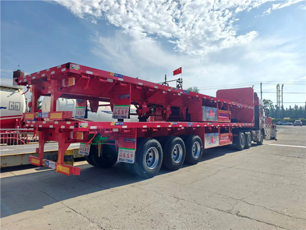 Flatbed transport semi-trailer