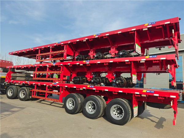 Flatbed transport semi-trailer